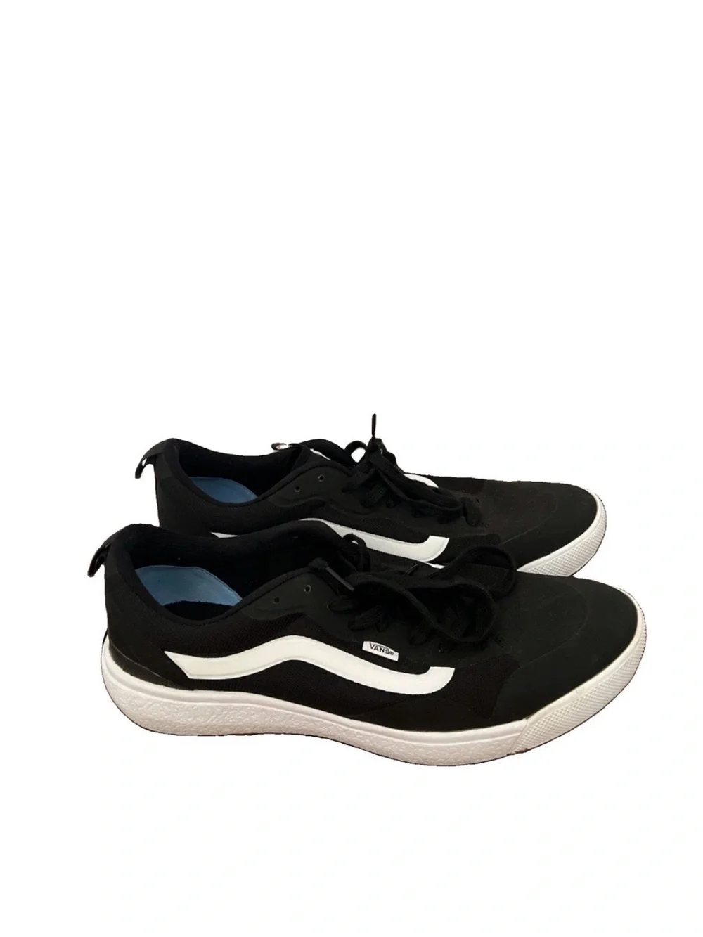Vans Black and White Low-Top Skate Sneakers